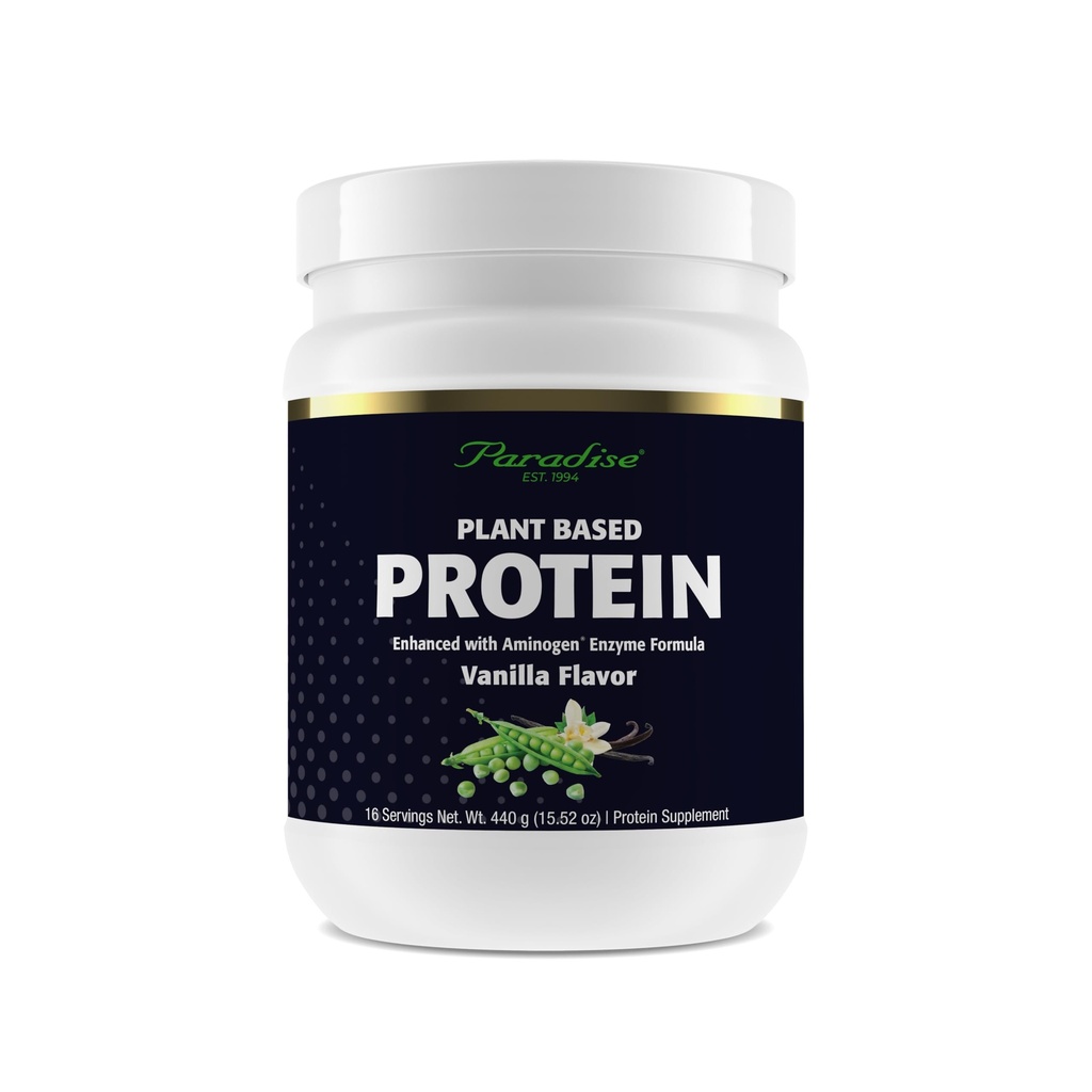 Paradise Herbs Certified Organic Pea Protein Powder, Vanilla Flavor, Vegan, Gluten Free, Non-GMO, Keto, Paleo, 15 Servings, 15,87 oz