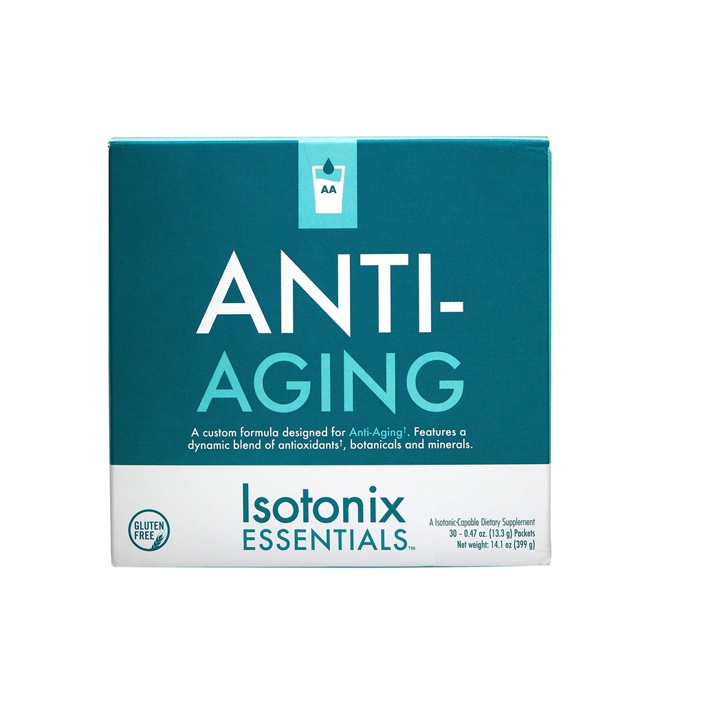 Isotonix essencial anti-envelhecimento, antioxidantes, promove a saúde muscular e força, fornece nutrientes diários, apoia o envelhecimento saudável, mercado América (30 pacotes)