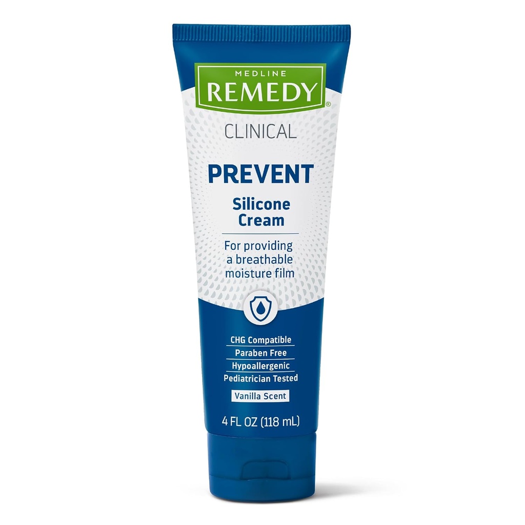 Medline Remedy Clinical Silicone Cream, Vanilla Scented, 4 onças.