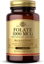 Solgar Folato 1000 mcg - 120 Comprimidos - 1000 mcg Bio-Active Metafolin - Vegan, Sem glúten, Leite Livre, Kosher - 120 Servimentos
