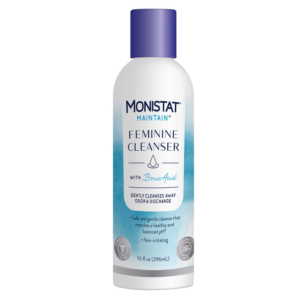 Rephresh Probiótico para Mulheres 30 Cápsulas & Monistat Ácido Bórico Feminino Limpador 10 Fl Oz