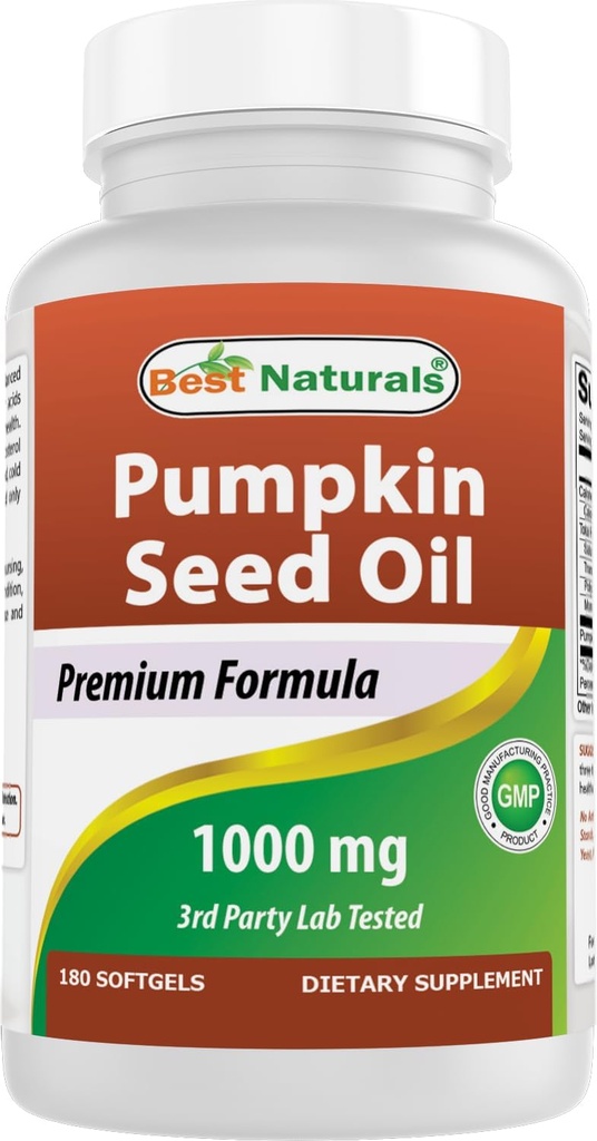 Melhor Naturals Pumpkin Seed Oil Bladder Control 1000 mg 180 Softgels