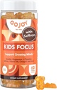 Kids Focus Gummies - 7-in-1 Foco e Suplemento de Atenção para Crianças e Adolescentes com Extrato de Açafrão, Glicinato de Magnésio, L-Teanina, Inositol & Mais - Vegan, Glúten & Açúcar-livre, Não-GMO
