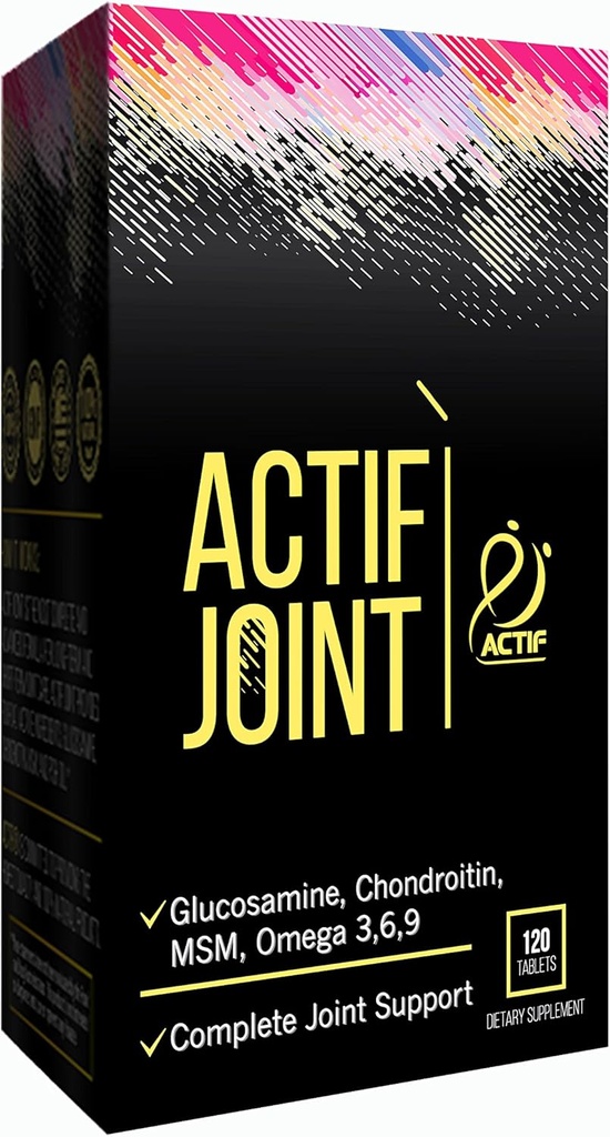 ACTIF Suplemento Conjunto 4-em-1 Resistência máxima de alívio rápido, Fórmula de suporte conjunto completo, não OGM, 120ct, Made in USA