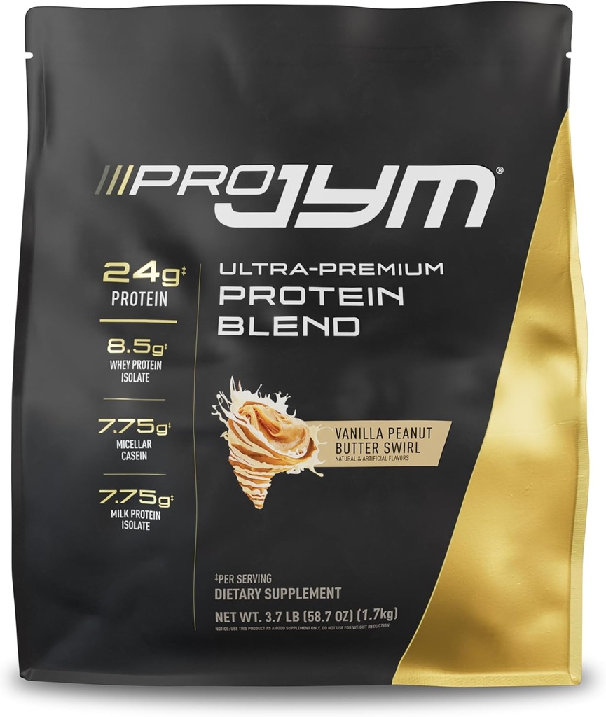 Pro JYM Vanilla Peanut Butter Protein Powder - Whey Protein Isolates, Caseína, & Proteína do Leite, Lean Muscle Building for Men & Women, JYM Supplement Science, 45 Servings