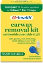 A+Health Earwax Removal Kit, Peróxido de carbamida 6,5%, Made in USA, Drops and Ear Bulb Seringe, 0,5 Onces