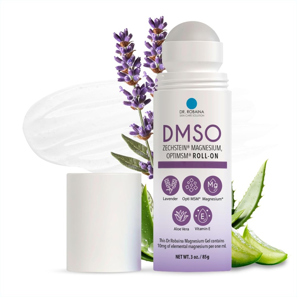 Dr. Robaina DMSO Lavanda Roll-On – Ultimate Skin Comfort & Nutrishment – 99,9% Pure Pharmaceutical Grade com Arnica, Magnésio, Aloe Vera, Vitamina E