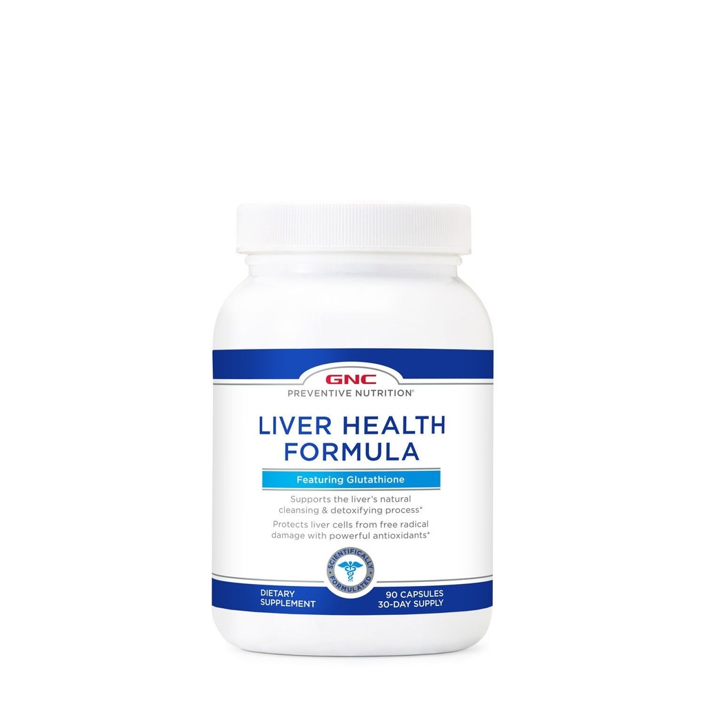 GNC fórmula de saúde do fígado nutrição preventiva, características Glutationa, 90 cápsulas