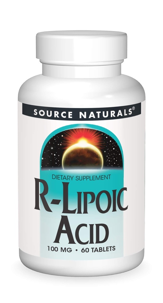 Fonte Naturals Ácido R-Lipoico, 100mg - 60 Comprimidos