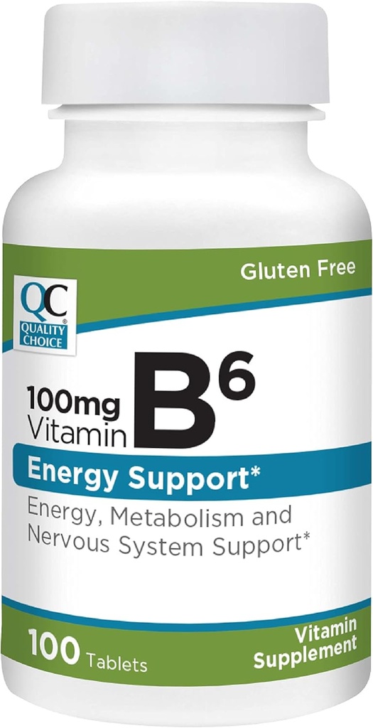Qualidade Escolha Vitamina B6 100mg, 100 comprimidos