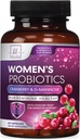 Probióticos para Mulheres Apoio à Saúde Digestiva - 60 bilhões de UFC Probiótico feminino, 16 Strains, para equilíbrio de pH, Suporte vaginal com Cranberry para Gut Health, Urinary & Imune Support - 60 Cápsulas