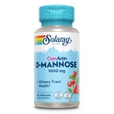 Solaray D-Mannose 1000mg com Cranactin Cranberry Extract - D Mannose Cranberry Suplemento com vitamina C - Suporta trato urinário e saúde da bexiga - Vegan, 60 Dia de garantia, 30 Servings, 60 VegCaps