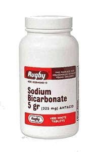 BÍCARO DE Sódio 5GR TAB BÍCARBONATO DE Sódio-325 MG Branco 1000 Comprimidos UPC 305361046101
