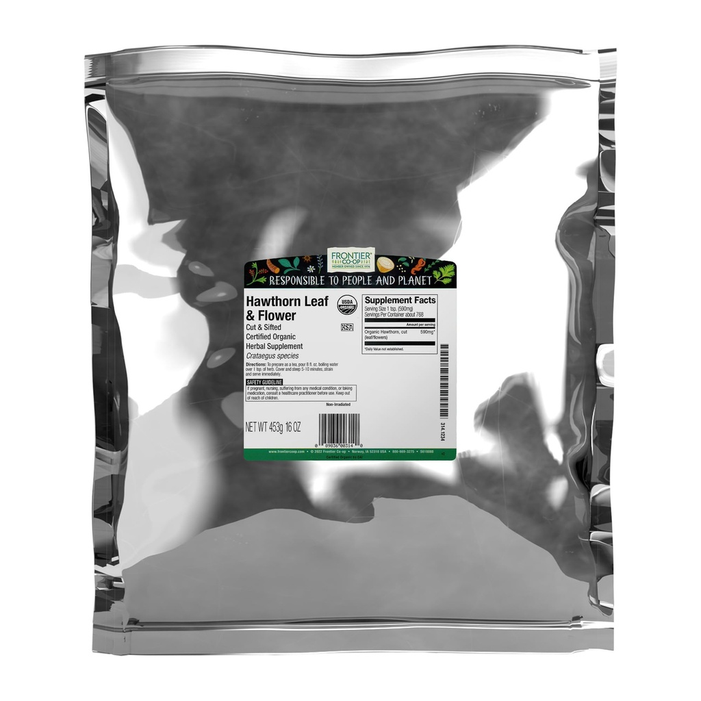 Frontier Co-op corte orgânico & Sifted Hawthorn Herb 1lb