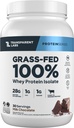 Laboratório Transparente Whey-Fed proteína isolate - naturalmente aromatizado, sem glúten Whey proteína pó com 28g de proteína por serviço e 9 aminoácidos - 30 Servings, chocolate de leite