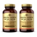Solgar Choline/Inositol 500 mg/500 mg, 100 Cápsulas Vegetais (Pacote de 2) - Metabolismo Energético, Saúde do Fígado, Essencial para função Cérebro & Nervo - Não-GMO, Vegan, Kosher - 100 Total Servings