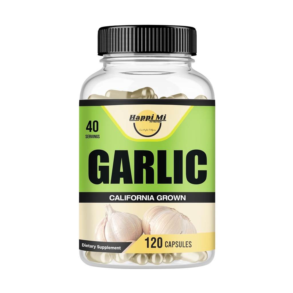 Cápsulas de Alho 2400mg - Feita com Lâmpadas de Alho Orgânico, Califórnia EUA crescido - Suplemento de suporte imune natural 40 dias