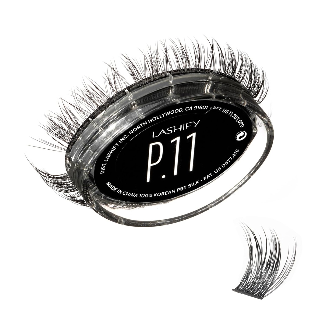 Lashify Plushy 11 milímetros Gossamer chicotadas em preto, fácil DIY falsos chicotadas para um olhar volumoso ainda natural