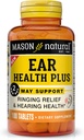 MASON NATURAL Ear Health Plus com vitaminas B, fornecimento de 50 dias, suporta a saúde normal do ouvido e toque
