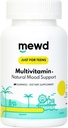 MEWD Adolescentes/crianças Gummy Multivitamin diário com Enhancer de humor natural,Vegan,Suplemento de reforço do sistema imunológico,Vitamina infantil com ferro,Zinc,Vitamina Gluten Free-Focus para crianças-cérebro saúde-feito nos EUA