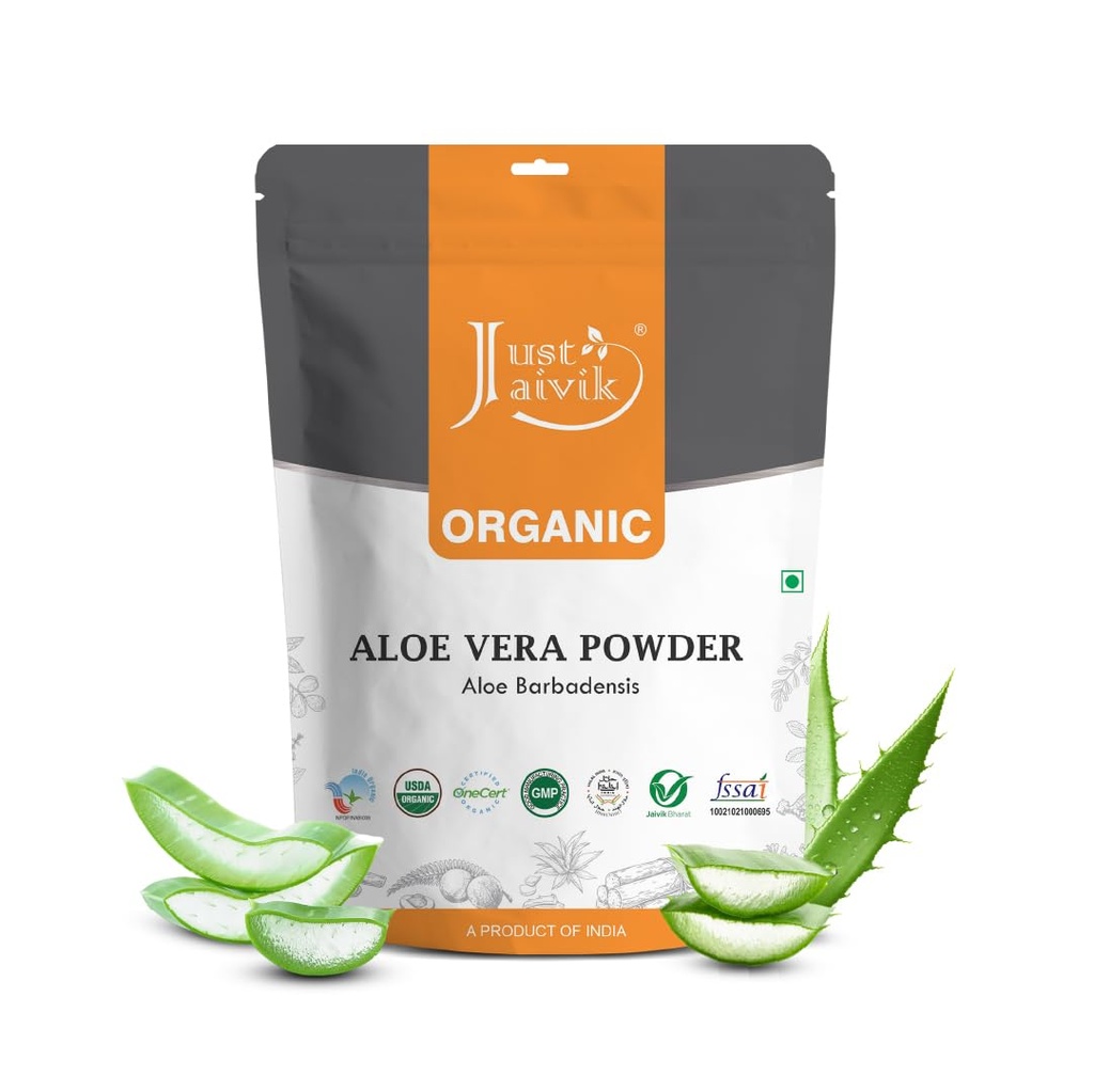 Apenas Jaivik 100% orgânico Aloe Vera Pó - 227g / 0.5 LB USDA certificado orgânico (Aloe Barbadensis)