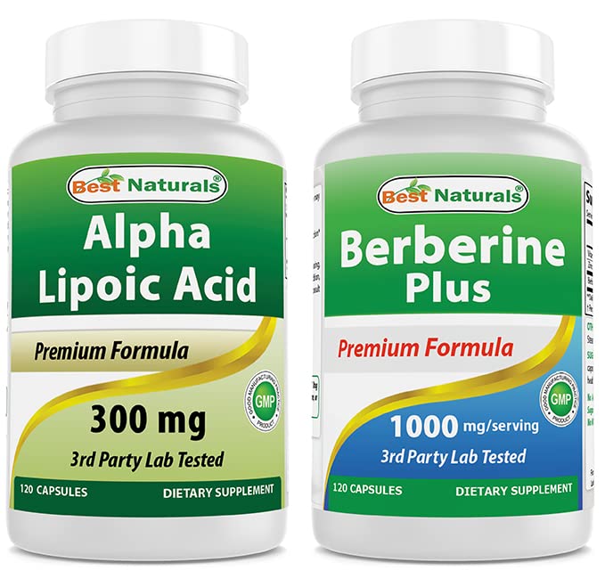 Melhores naturais Ácido Alfa Lipóico 300 mg & Berberine Plus 1000 mg