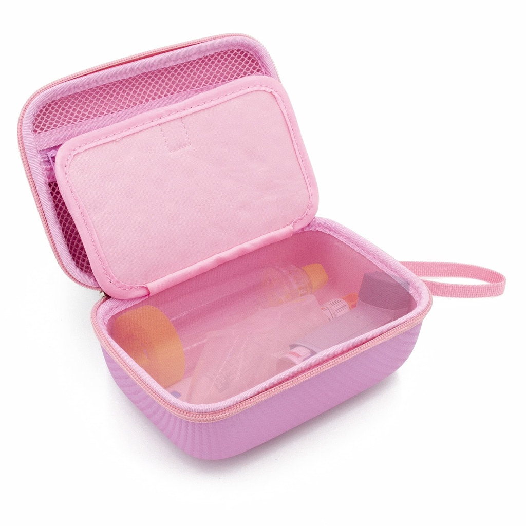 CASEMATIX Bolsa de caso de viagem rosa compatível com asma inalador, máscaras, espaçador - Caso somente