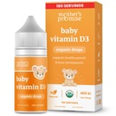 Promessa da mãe bebê orgânico D gotas de vitamina 100% planta com base no crescimento saudável e desenvolvimento ósseo , idade recém-nascido + 180 serviços , bebê D3 líquido para bebês e crianças , 400 UI para bebês