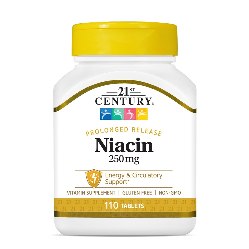 21o século Niacin 250 mg Comprimidos, 110-Count (Pack de 2)