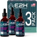 E2H Ácido Urico Suporte Suplemento - Tart Cherry e Garra do Diabo - Suporta Saúde Ácido Urico e Função Rim Não-GMO - Vegan - (3 garrafas)