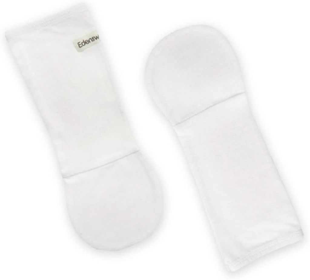 Zinc-Infundido Newborn Baby and Toddler Luves No Scratch Mittens para Eczema - Wet Wrap Therapy (24 meses, branco)