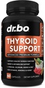 Suporte da tireóide para mulheres e homens Suplemento - Metabolismo Natural, Humor e Enhancer Energia com L-Tyrosine Selenium Iodine Zinc Bladderwrack Kelp & Ashwagandha Suplemento de tireóide Complexo Vitamina 60 comprimidos