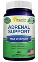 aSquared Nutrition Suporte Adrenal & Cortisol Manager Suplemento (120 Cápsulas)-Saúde Adrenal w/Vitamin C Complex Pills to Support Fatigue & Stress Relief-Ashwagandha, L-Tyrosine, Rhodiola & Ginseng