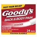 Goody's Back and Body Pain Alief Powder, 24 quilates (Pacote de 1)