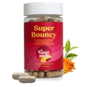 Fungimentos Super Bouncy - Suplemento de cogumelos - Cogumelos Cordyceps, Chá Verde, Ginseng - Energia e Foco (60 Cápsulas)