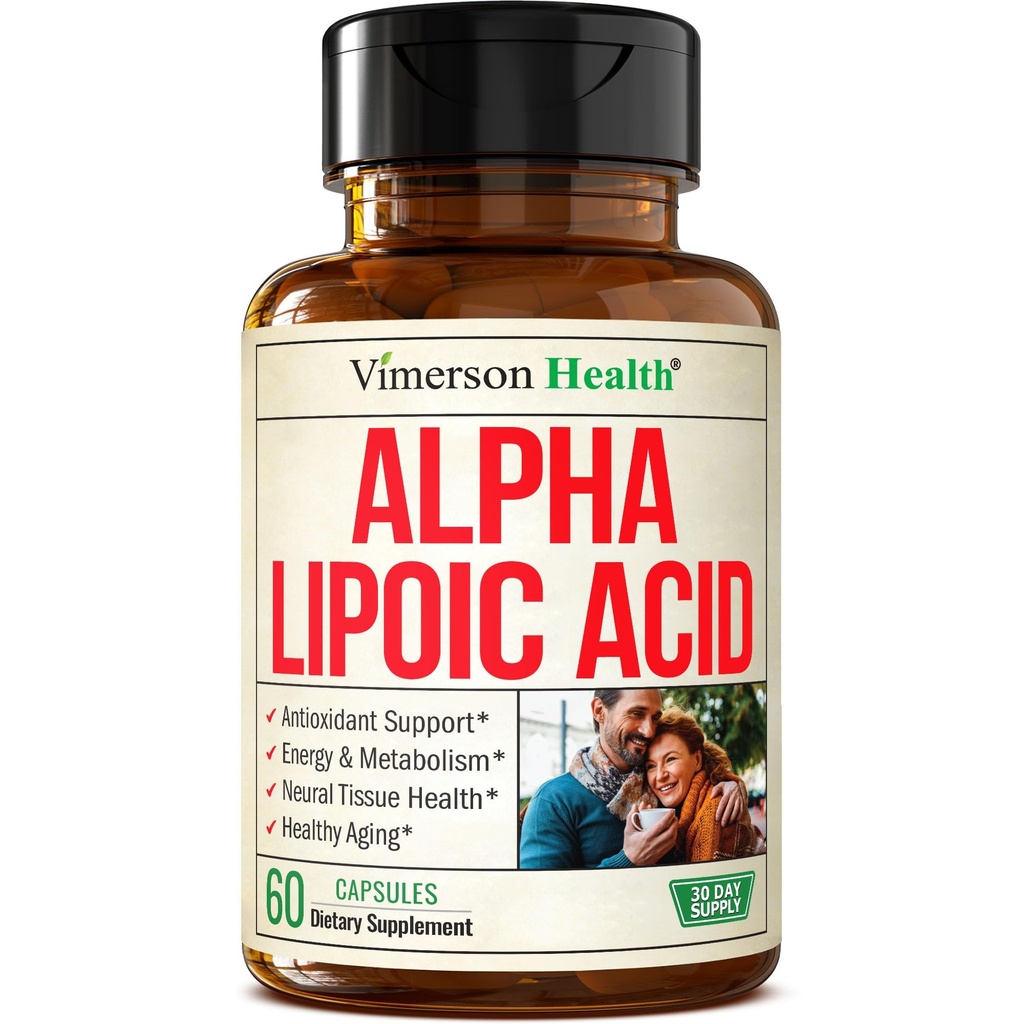 Ácido Alfa Lipóico – Alta potência 650mg Suplemento ALA para Nervo e Saúde do Cérebro, Apoio Antioxidante e Ajuda ao Envelhecimento Saudável – Vegan & Non-GMO – Mais forte do que Ácido Alfa Lipóico 600mg – 60 Cápsulas