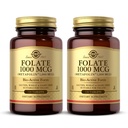Solgar Folato 1000 mcg - 120 Tablets, 2 Pack - 1000 mcg Metafolin Bio-Active - Vegan, Gluten Free, Leite Livre, Kosher - 240 Total Servings