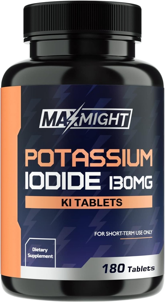 Iodeto de potássio 130 mg, Não-GMO, Suplemento dietético, 180 comprimidos, Até 6 meses de fornecimento, Iodeto de potássio Pills, YODO Naciente, Made in the USA