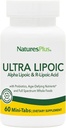Natures Plus Ultra Lipoic - 60 Mini-Tabs Bi-Layered - Suporta Defesas Radicais Livres com Probióticos, Nutrientes e Concentrados Alimentares Inteiros - Gluten Free - 30 Servings