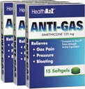 HealthA2Z® Gas Relief Simethicone □ 125mg □ Alivios do desconforto estomacal e do gás