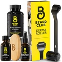 The Beard Club Derma Roller & Kit de Barba Essencial - Rolo de Barba, Óleo de Barba, Spray de Barba, Vitaminas de Barba