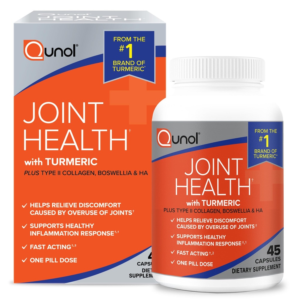 Qunol 5-em-1 suplemento de suporte conjunto, ação rápida, uma dose de comprimido, apoio saudável de inflamação resposta e desconforto causado pelo uso excessivo de articulações, alternativa à glucosamina condroitina HSH, 45 contagem