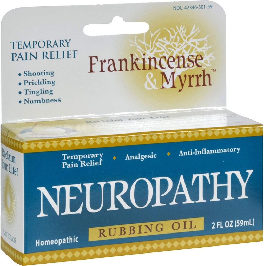 Frankincense e Myrrh Neuropatia Óleo de Rubbing - 2 fl oz (Pacote de 2)