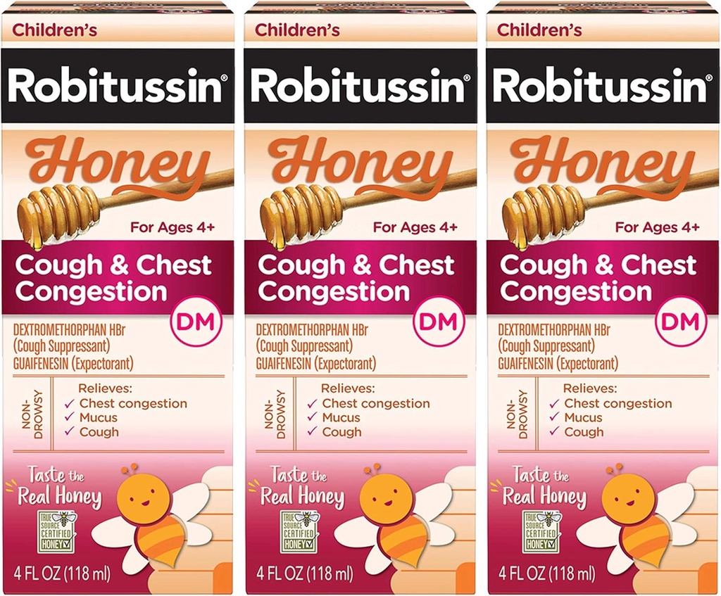 Robitussin Tosse de Mel Infantil & Congestão de Peito DM