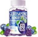 Glucosamina Condroitin Gummies com HSH & Elderberry Força Extra - Apoio Conjunto, Antioxidante Imune Suplemento de suporte para adultos, homens e mulheres.60 Blueberry Gummies