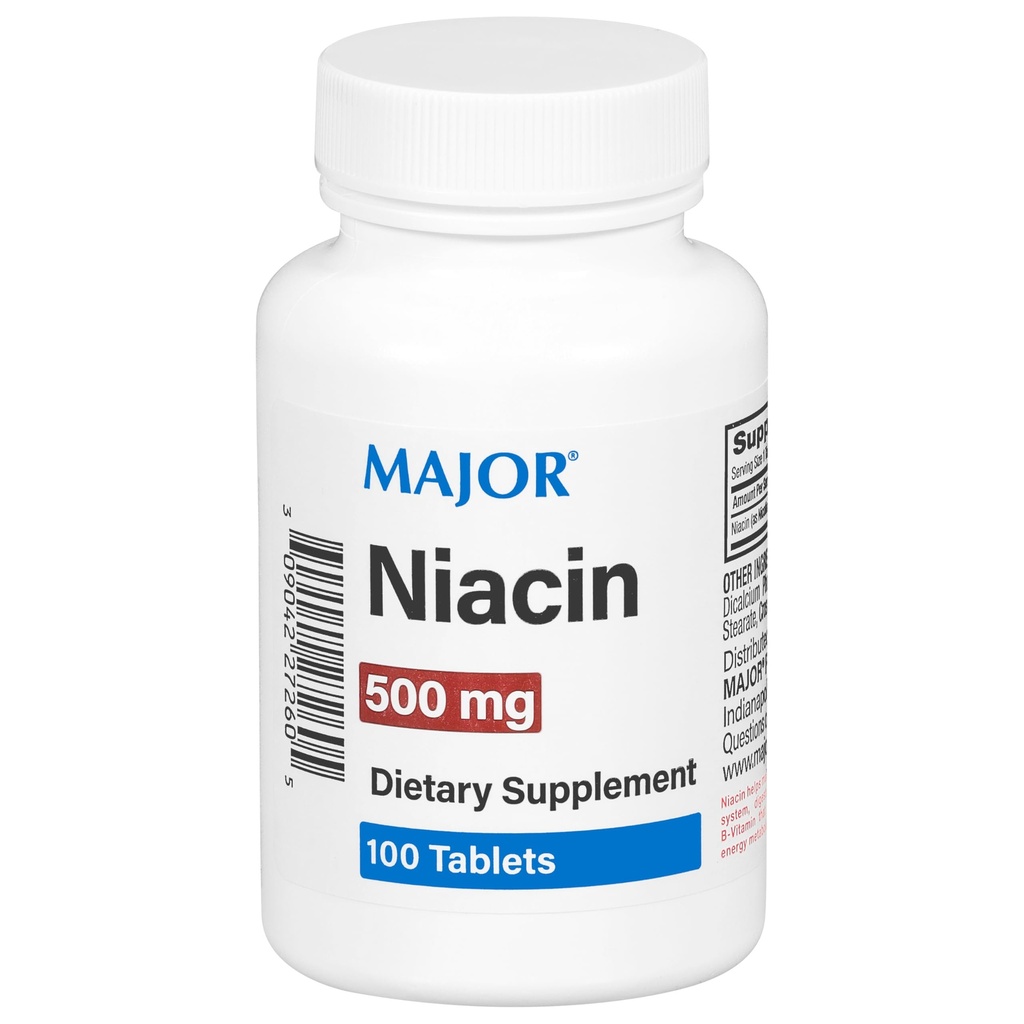 Major Niacin 500mg - Suplemento dietético - 100 Comprimidos
