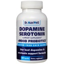 Suplementos de Serotonina e Dopamina com Mood Probiótico, 5in1 Suporte para (1) Dopamina (2) Serotonina (3) Mood (4) Relaxamento (5) Foco & Cérebro, 60 Cápsulas