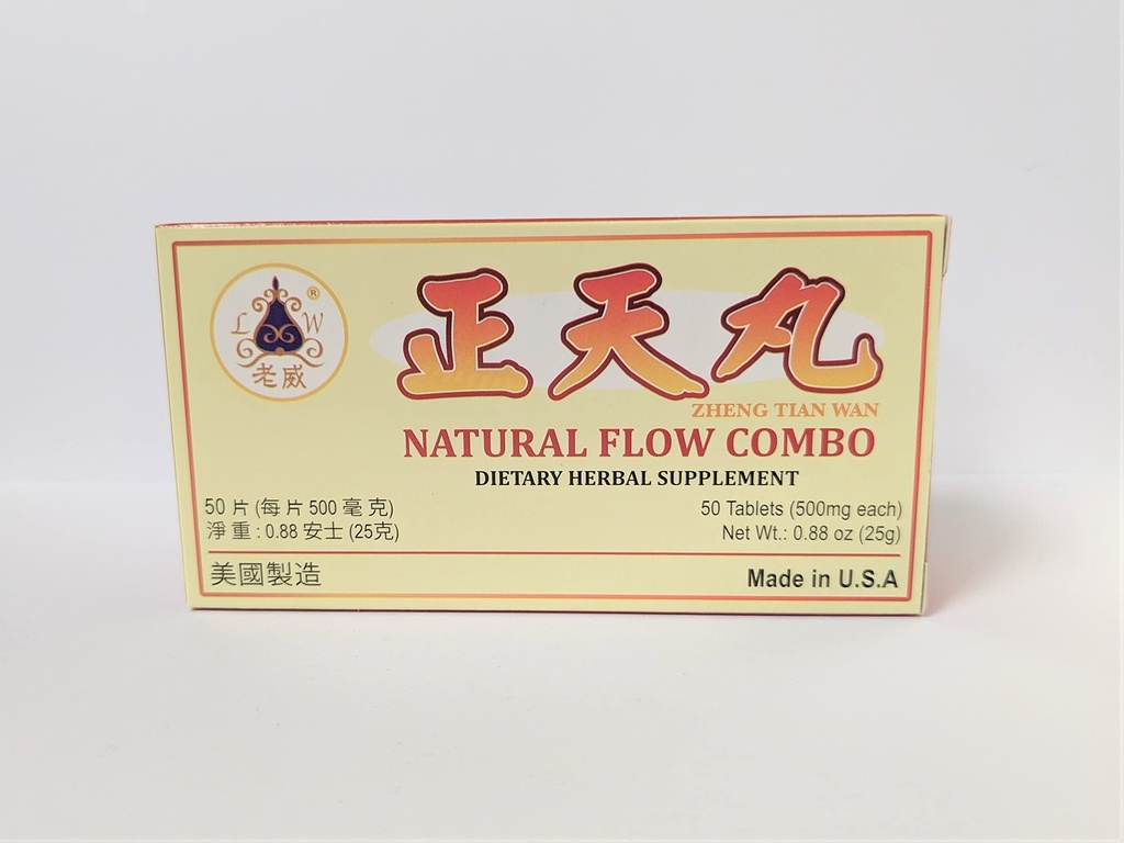 Zheng Tian Wan Herbal Supplement Ajuda para enxaquecas e dores de cabeça pré-menstruais 500mg 50 comprimidos feitos nos EUA por Lao Wei