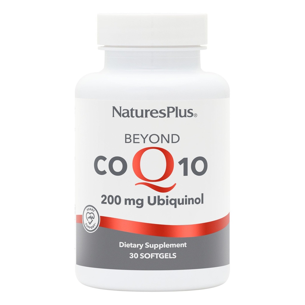 Natures Plus Beyond CoQ10-200 mg Ubiquinol - 30 Easy to Swallow Softgels - alta potência, suplemento de alta absorção, promove a saúde do coração, antioxidante - 30 Servings