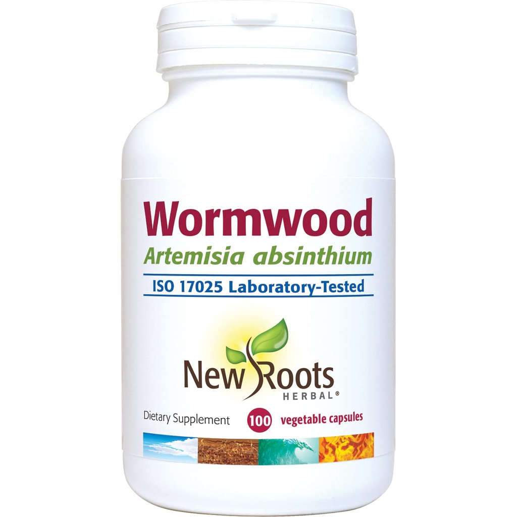 NOVAS ROOTS HERBAL Wormwood (100 Veg Caps) - Suporte ao equilíbrio de apetite, digestão e intestinais - Sem OGM e sem glúten
